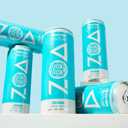 ZOA Zero Sugar Energy Drink Variety Pack, Sugar Free with Electrolytes, Healthy Vitamin C, Amino Acids, Essential B-Vitamins, and Caffeine from Green Tea, 18 12 oz cans, White Peach, Tropical Punch, Frosted Grape