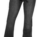 KDF High Waisted Flare Jeans for Women Bell Bottom Jeans with Belt for Women Stretch Wide Leg Jeans, XL