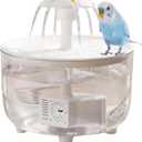 Petlex Bird Bath Indoor Automatic Parrot Shower Bathtub with Pump Recirculating Filtration Safe for Birds to Bathe or Drink, Perfect for Parakeets Budgie Cockatiels Lovebirds Finches Canaries