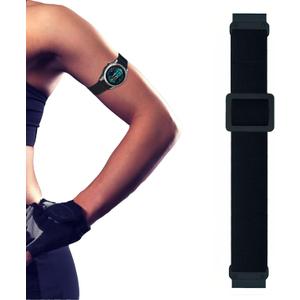 22mm Elastic Arm/Ankle Band with Ladder Lock for Garmin Fenix 8 Fenix E Epix Pro 47mm/Fenix 7/6 Pro/5 Plus, Stretchy Band for Men and Women, Black, Medium