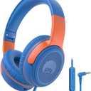awaKids Headphones Wired Toddler Headphones with Microphone, OverEar Headphones, 85/94dB VolumeLimiting, 3.5mm Jack, Foldable OnEar Design Safe & Comfortable for Learning & Entertainment