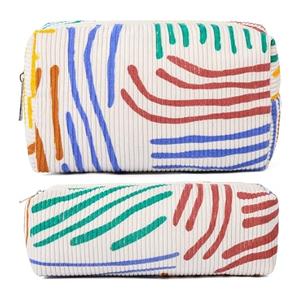 Stripe Cosmetic Bag Preppy Aesthetic Women's Cosmetic Bag Small Bag Storage Makeup Case Travelling Bags