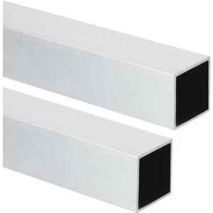 MECCANIXITY Aluminum Square Tubing,1.18"x1.18"x10" Long 0.04" Wall Thick 6063 Aluminum Square Tube Seamless Structural Metal Profile Hardware for Construction DIY Home Decor Furniture 2pcs