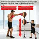 Punching Bag with Stand, Fast Bounceback Reflex Boxing Bag for Adults, Height Adjustable Speed Bag for Training, Improve Reflexes & Stamina, Home Fitness Equipment
