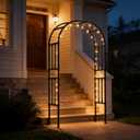 5.9x7.9FT Square Tube Garden Arbor Trellis,Unique Design Metal Arch for Climbing Plants Outdoor,Wedding Archway for Patio Lawn Backyard Ceremony Party