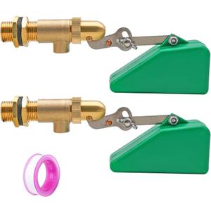 2Pcs Brass Float Valve 1/2 Inch Livestock Water Tank Float Valve with Adjustable Arm for Water Trough Water Float Valve for Automatic Waterer,Aquariums,Ponds,Aquaculture, Hydroponics