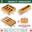Calmbee 9 in 1 Bamboo Storage Bag Organizer for Kitchen Drawer Plastic Wrap Dispenser with Cutter & Foil Organizer, Wooden Baggie Organizer for Sandwich, Snack, Gallon, Quart Sizes, Natural