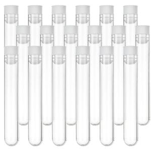 250Pcs Test Tubes with Caps, 16x100mm Plastic Test Tubes with Caps for Scientific Experiments, Bath Salts, Candy Storage, Party Favors, Halloween