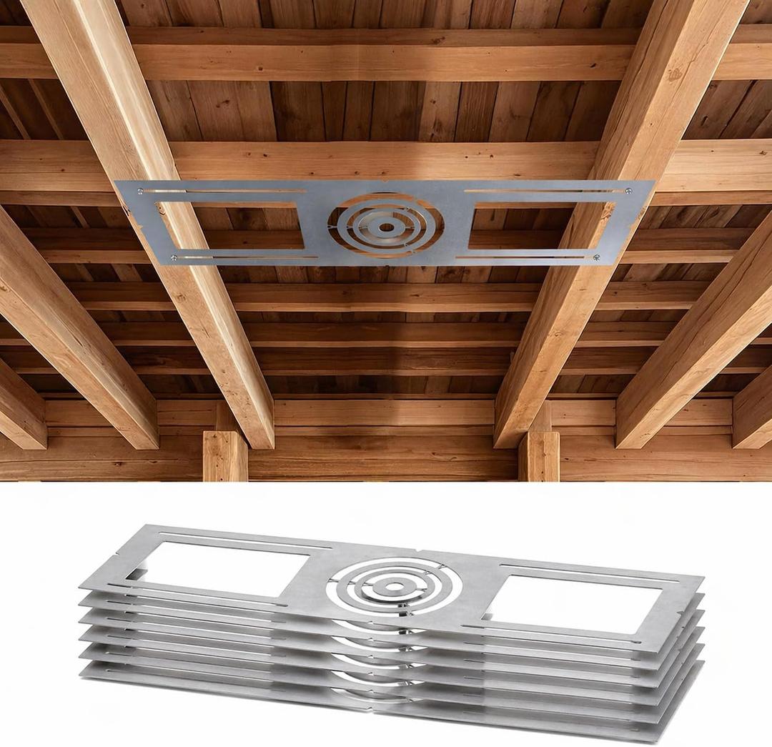 6 Pack LED Recessed Light Mounting Plate, New Construction Rough-in Plate for 3/4/6 Inch Wafer Lights, Slim Galvanized Steel Ceiling Mount Bracket