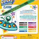 Crayola Clicks Retractable Tip Markers (10ct), Stocking Stuffers for Kids & Toddlers, Cone Tip Washable Art Marker Set, Coloring Book Supplies, No Dry, 3+ (Classics)
