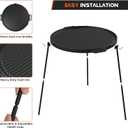 Onlyfire 18" Campfire Grill Griddle, Double Sided Reversible Portable Campfire Grill, Cast Iron Camping Griddle with Handles, 3 Removable & Height Adjustable Legs, Perfect for Grills and Outdoor BBQ