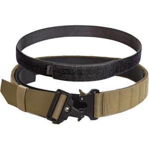 Molle Battle Belt – 2-Piece 1000D Nylon Duty Belt for Law Enforcement with Quick-Release Buckle & Outer Tactical Belt