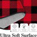 9CH Red Black Buffalo Plaid Rug 6' x 9', Christmas Area Rugs Non-Slip, Red Buffalo Check Floor Carpet Mat for Kitchen Living Room Bedroom