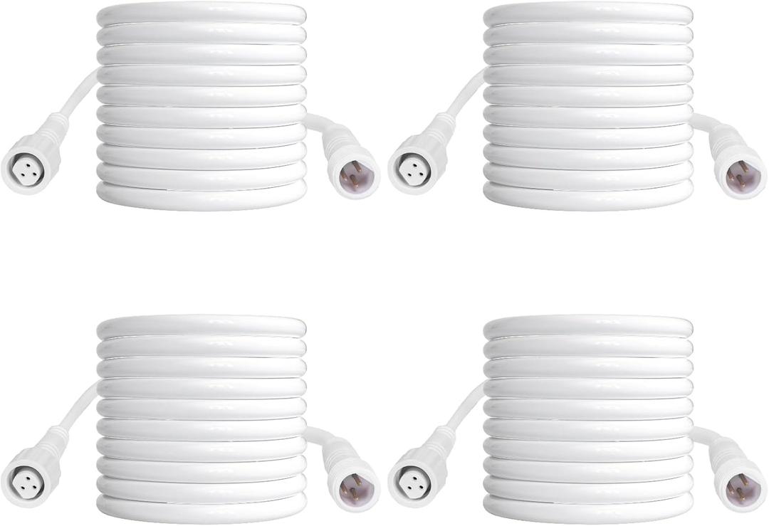 Amico 4FT 3 PIN Extension Cord, 24AWG 300V 80C Extension Cable only for Amico Slim LED Recessed Lighting, Ultra-Thin Ceiling Lights Accessories, 4 Pack, UL Listed, 3 PIN A Style