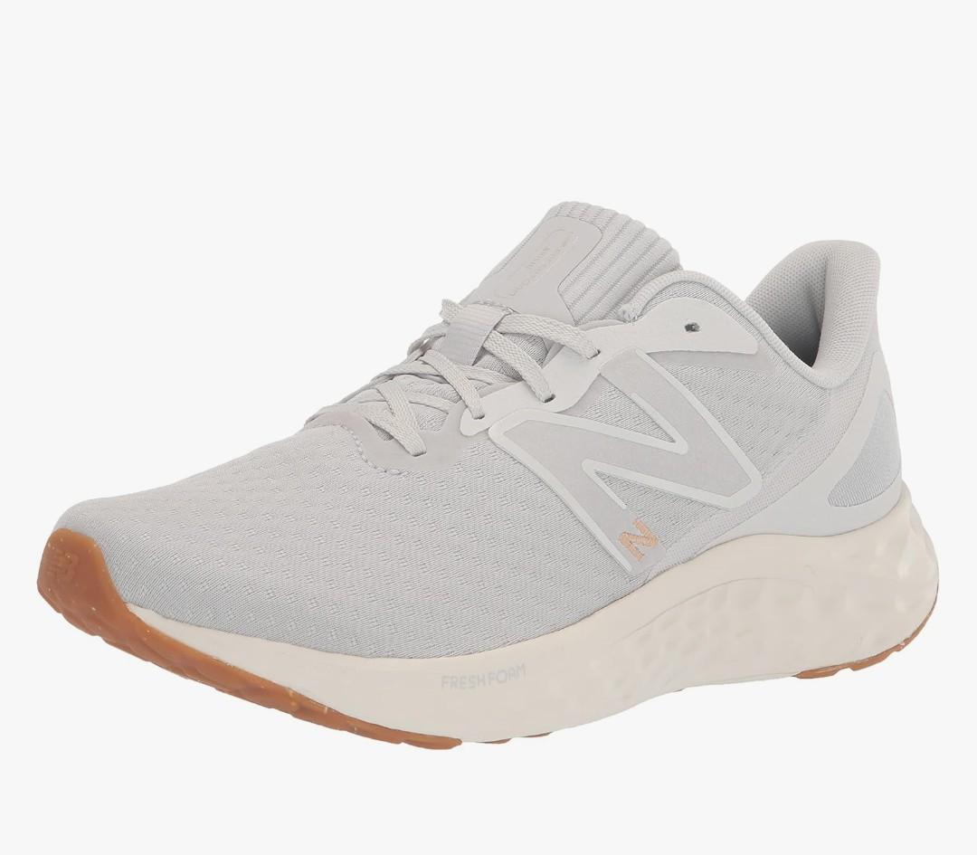 New Balance Women's Fresh Foam Arishi V4 Running Shoe, Summer Fog/Nimbus Cloud/Light Gold Metallic, Size 8