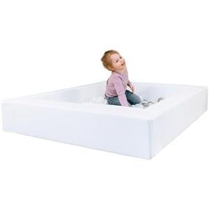 IGLU Soft Play Ball Pool Heaven for Toddlers 1-3 Foam Pit for Baby and Toddler Ball Pit Activities Indoor and Outdoor Large Softzone Kids' Ball pits in White Color