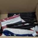 Flag Pole Kit for Outside House with American Flag, Black Flagpoles Residential Kit with 6FT Tangle Free Metal Flag Poles*2, 3x5 Embroidered US Flag*2 & Double Holes Flag Holder Bracket*1
