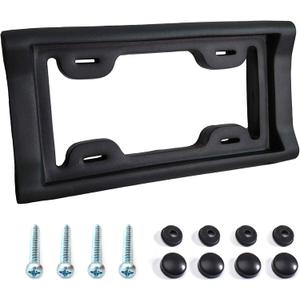 AR-PRO Ultimate License Plate Bumper Guard Screws Included - 2.3" Thick Rubber License Plate Mount Protects Bumper from Scratches and Dents - Universal Fit for Cars, Trucks, SUVs, and Vans (1 Pack)