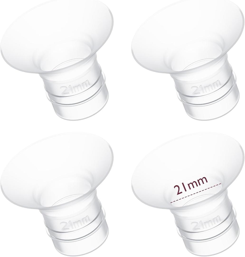 Momcozy Flange Insert 21mm Compatible with 24mm Flange/Shield of Most Pumps, Fit for Momcozy S9Pro/S12Pro/S12Pro-Quick Replacement Accessories, 4PCS 21mm