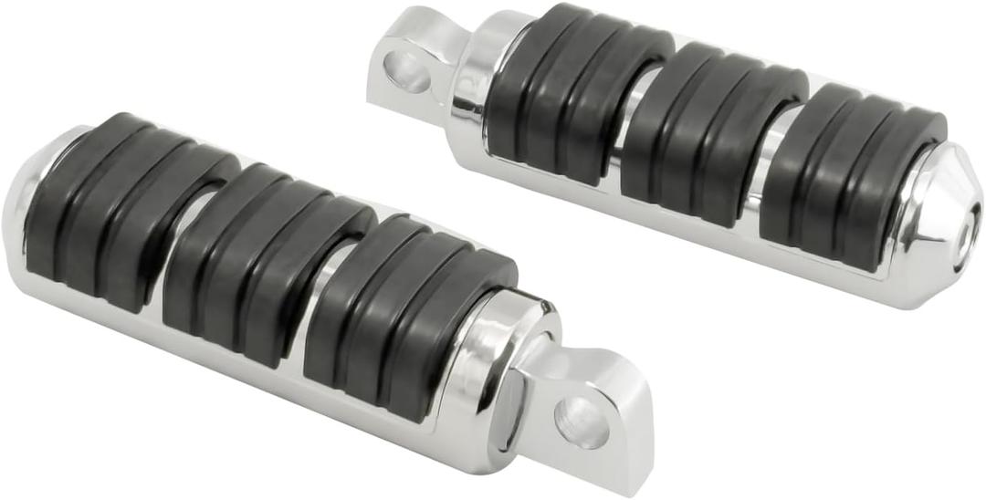10mm Footpeg Highway Pegs Passenger Foot Peg Male-mount Footrest Pedal Fits For Harley Davidson Touring Street Glide Road King Road Electra Glid Softail Dyna Sportster 883 - Chrome