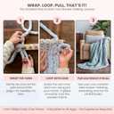 Looma 46" Wooden Loom Frame for DIY Throw Blankets Chunky Knit Blanket Kit Adjustable Size Hand Knitting Kit No Needles Required Beginner-Friendly Yarn Craft for Home Decor & Stress Relief