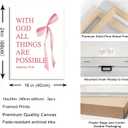 Coquette Pink Bow Canvas Wall Art Set of 3, Inspirational Bible Verses Decor Posters Pictures Prints Aesthetic for Girls Room College Apartment Living Room Bedroom Framed 24x16 Inch, 24L x 16W Wrapped Canvas