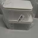 Wipes Dispenser, One-Handed Operation Wipe Holder for Baby & Adult, Seal-Designed Wipes Container for Bathroom Keep Diaper Wipes Fresh (2 Pack White)