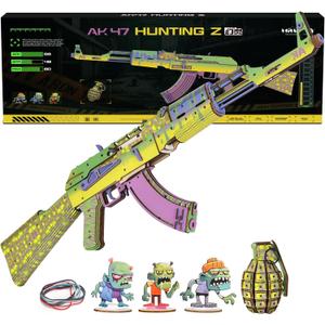 3D Wooden Puzzles for Adults, Rubber Band Guns, DIY Model Building Kit, Hobbies for Men, Gift Idea for Christmas