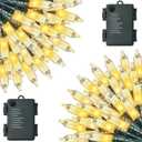 ZAIYW 2 Pack Each 23ft 70 LED Christmas Lights Battery Operated with Timer 8 Modes, Mini String Lights Waterproof Christmas Lights for Outdoor Tree Xmas Garland Decoration (Warm White)