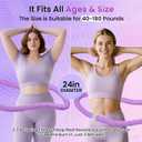 Upgraded Weighted Hoop for Adults - 3.3lb Soft Spring Fitness Hoop for Weight Loss - Foldable Exercise Hoop for Beginners & Home Travel Use