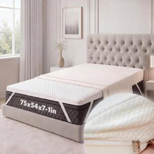 Cinnvoice Mattress Wedge with Cover, 7 Inch Full Incline Wedge for Back and Neck Support, Adjustable Elevator Under Mattress Topper Support for Bedroom