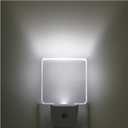 2 Pack 0.5W Plug in LED Night Light with Dusk to Dawn Sensor Daylight Cool White