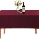 Rectangle Tablecloth - 60 x 126 Inch - Burgundy Rectangular Table Cloth for 8 Foot Table in Washable Polyester - Great for Wedding, Restaurant, Party, Banquet Decoration