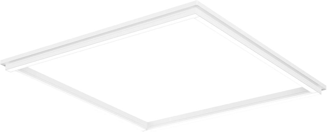 Lithonia Lighting Frame 2x2 LED Lay-in Ceiling Light, 2 ft. x 2 ft. Lighting Fixture for Offices and Classrooms, 3000/4000/5000 Adjustable Lumen Output, 3500K/4000K/5000K Switchable Color Temperature, 2-Feet by 2-Feet