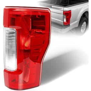 Right Tail Light Assembly Compatible With 2017 2018 2019 Ford F250 F350 Super Duty Passenger Side Rear Brake Lamps - Taillights Replacement for HC3Z13404D with Bulb Halogen(w/o Blind Spot)