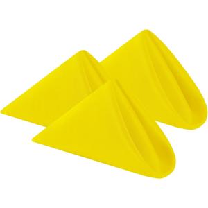 Cloth Napkins 20x20 inch Washable Polyester Dinner Napkins Soft Table Napkins for Wedding Party Dining Banquet (Yellow,12PCS) (20x20'' 12pcs)