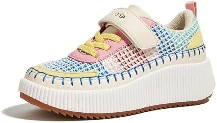 LUCKY STEP Kid's Glitter Running Sneaker Sparkly Braided Shiny Bling Princess Shoes School Athletic Walking Shoes for Children/Boys/Girls 12