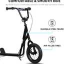 JOYSTAR Kick Scooter for Ages 5-9 Years Old Boys Girls, 12 Inch Big Wheels Scooters for Kids, Teens and Adults, Rear Brake and Adjustable Handlebar, Kids Scooter
