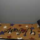 Breling 1 Pcs Large Patriotic Coir Doormat, 16 x 48 inches 250 Anniversary Front Door Rug with Blue Red White Stars, Entryway Mat for 4th of July Memorial Day Outdoor Porch Decor
