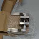 Square Entry Lever Door Handle Lock and Keys Locking Lever Set[for Front Door,Office,Room] Reversible for Left&Right,Heavy Duty,Not Keyed Alike (Entry,Satin Nickel)