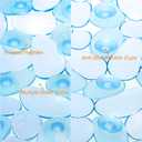 uxcell Bath Tub Shower Mat, 30" x 14.2" PVC Non-Slip Pebble Oval Mat with Drain Holes, Suction Cups for Bathroom Bathtub, Clear Blue