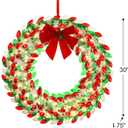 Mr. Christmas 30" Retro C9 Bulb Wreath - Red and Green with Warm White LED Lights