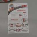 Kids Train Set, Christmas Train Set for Under The Trees, Electric Train Toys for Boys Girls with Steam Locomotive, Passenger Cars, Cargo Cars, Sounds & Lights, for 3 4 5 6 7 8+ Years O