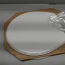 Mayfair Bennett Toilet Seat with Chrome Hinges, Slow Close Wood Seat, Secure Metal Hinges, Easy Install, Made in USA, Round, White