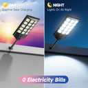 Solar Lights Outdoor for Outside, Waterproof Solar Street Lights Outdoor, 6500K Dusk to Dawn Security Flood Lights Motion Sensor with Remote Control for Yard, 2 Pack (White)