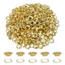 Brass Eyelets and Grommets Set, 200 Pieces Heavy Duty Eyelets with Washers for Canvas, Shoes, Clothing, Fabric, Leather,Bag,Banner and Craft Making,Eyelet Repair Replacement (1/2 inch Hole)