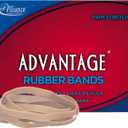 Alliance Rubber 26649 Advantage Rubber Bands Size #64, 1/4 lb Box Contains Approx. 80 Bands (3 1/2" x 1/4", Natural Crepe) Beige