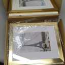 8x10 Picture Frame (4 Pack, Gold) Made of Real Glass and Wooden Frame - Display Pictures 5x7 with Mat or 8x10 Without Mat, 8 by 10 Photo Frames TableTop Display and Wall Mounting