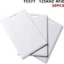 30pcs T5577 Thick Smart Cards, Contactless 125khz RFID Rewritable Proximity Clamshell Weigand Prox Card, Compatible with 1386 1326 H10301 Format Readers and Keyless Entry Access Control Systems