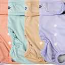 Tuiskusa Reusable Washable Dog Diapers Female, Highly Absorbent Doggie Diapers, Size Adjustable Puppy Diapers for Dog Period Panties(Solid Color 5 Pack, X-Large)